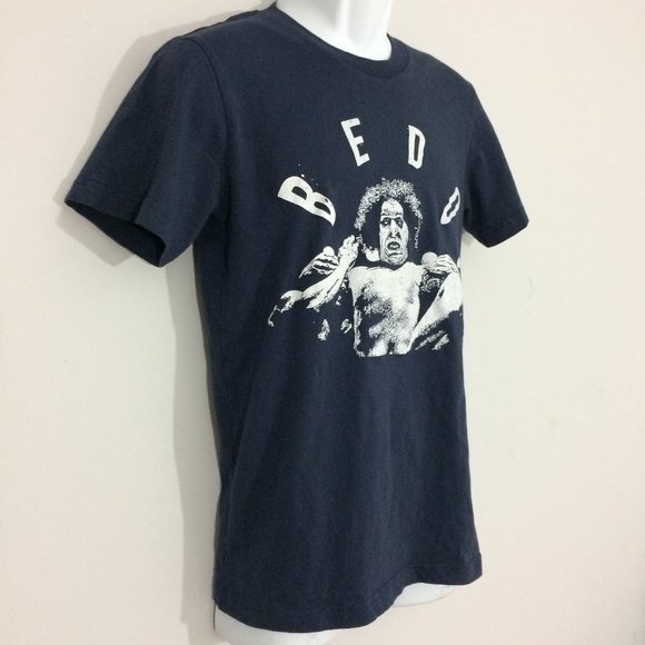 bEDO sHIRTS Andre the Giant Headlock Blue Tshirt - Picture 3 of 7
